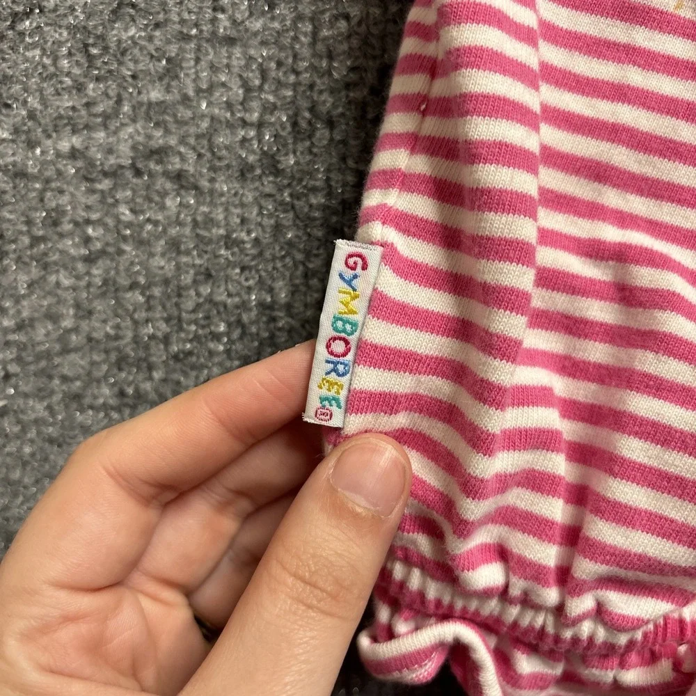 Vintage Gymboree Bubble Shorts Pink Striped Infant Heart Flower Rainbow Tag READ